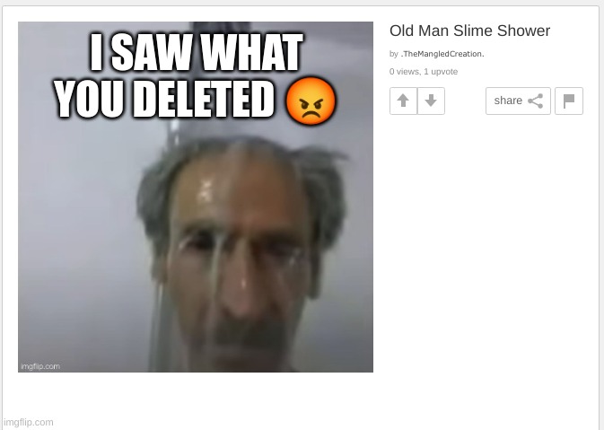 I SAW IT | I SAW WHAT YOU DELETED 😡 | made w/ Imgflip meme maker