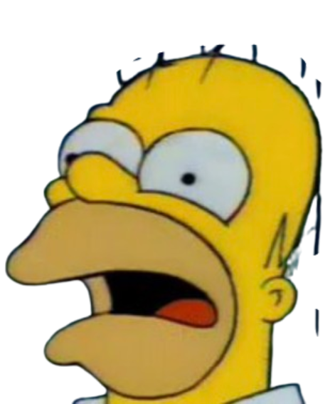 High Quality Homer Simpson Crazy Face Blank Meme Template