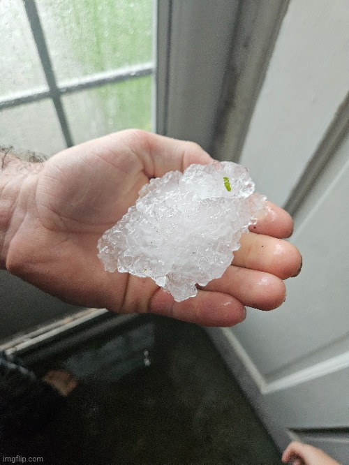 WE HAD A HAILSTORM! | image tagged in hail,thunderstorm | made w/ Imgflip meme maker