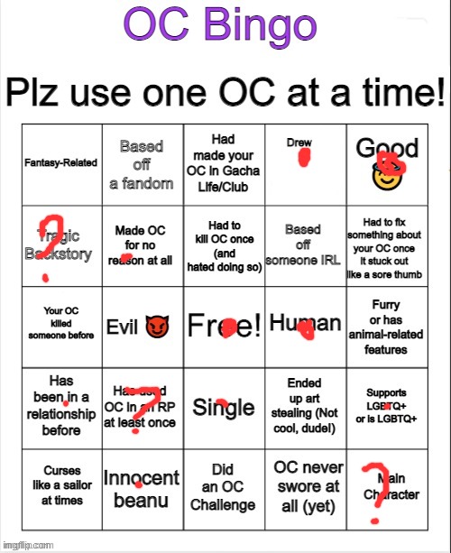 Guess the oc (One try per person, Pearl istg) | image tagged in oc bingo | made w/ Imgflip meme maker