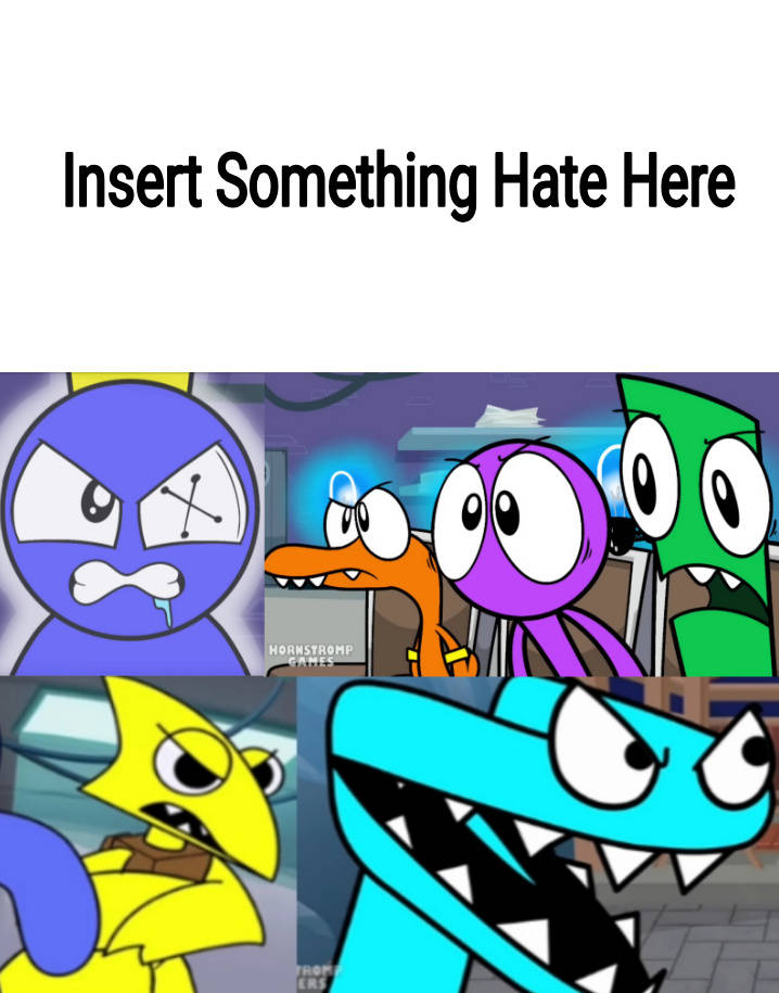 Angry rainbow friends Blank Meme Template