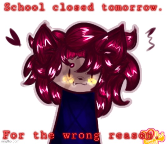 ☠️ | School closed tomorrow. For the wrong reason. | made w/ Imgflip meme maker