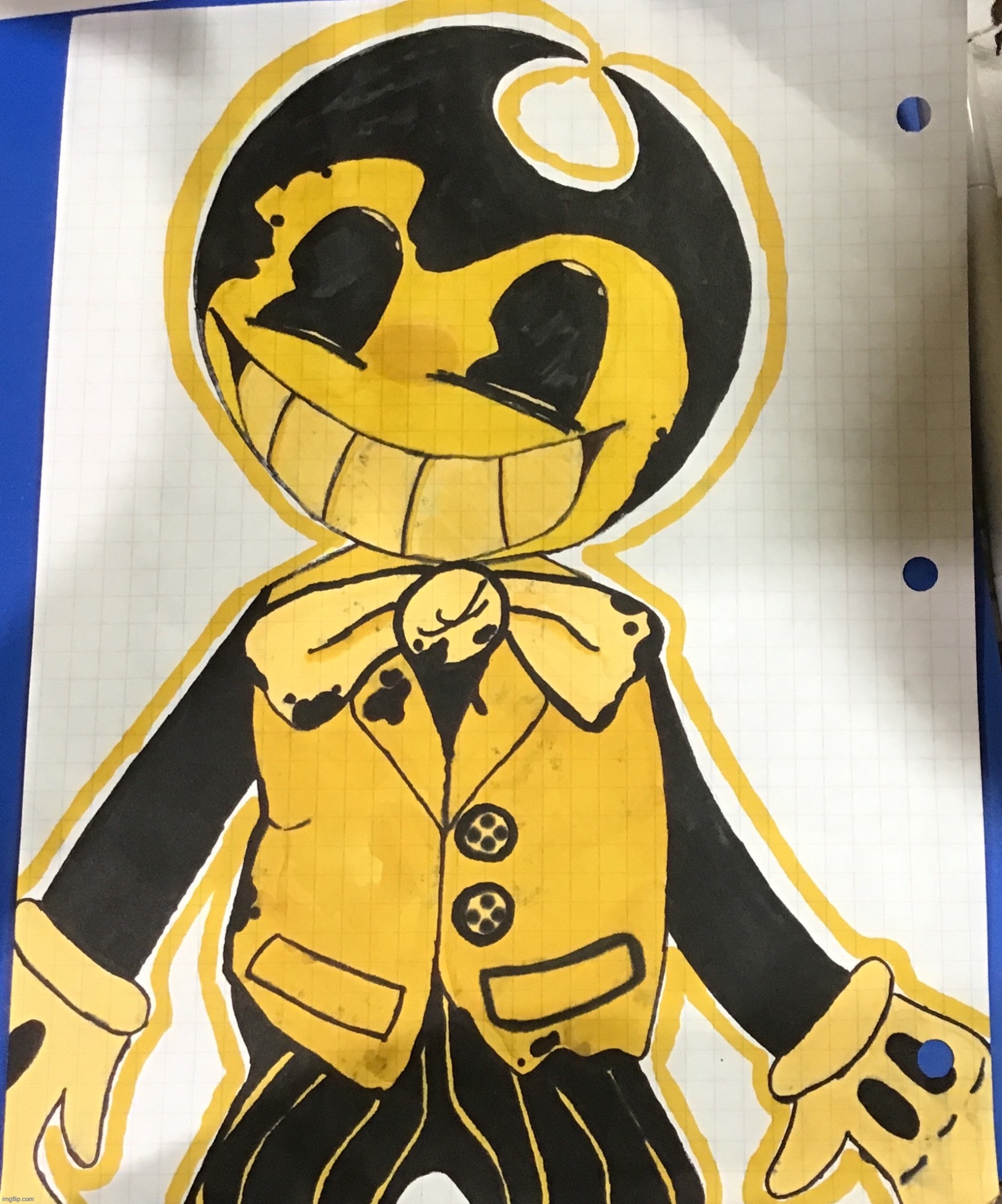ok I finished it | image tagged in bendy from batdr | made w/ Imgflip meme maker