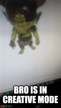 Nah bro is in creative mode - Imgflip