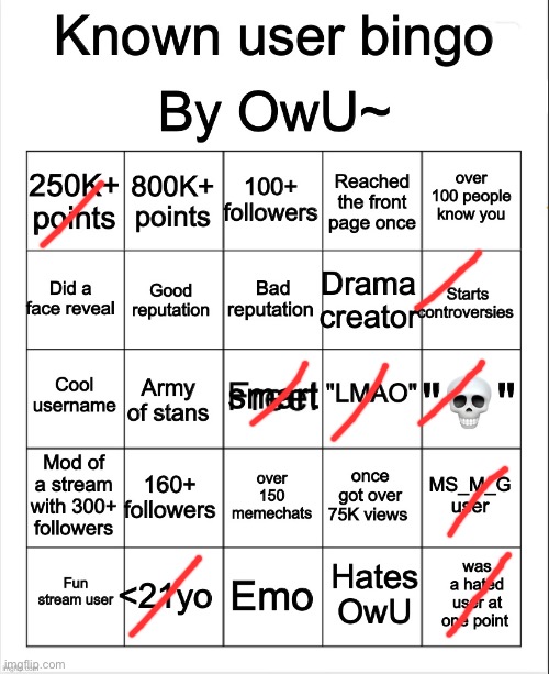 Stupid bingo by owu re-uploaded by Ayden | image tagged in stupid bingo by owu re-uploaded by ayden | made w/ Imgflip meme maker
