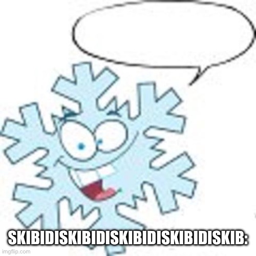 Snowflake | SKIBIDISKIBIDISKIBIDISKIBIDISKIB: | image tagged in snowflake | made w/ Imgflip meme maker