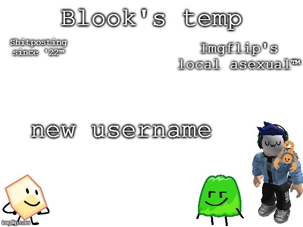 Blook's temp | new username | image tagged in blook's temp | made w/ Imgflip meme maker