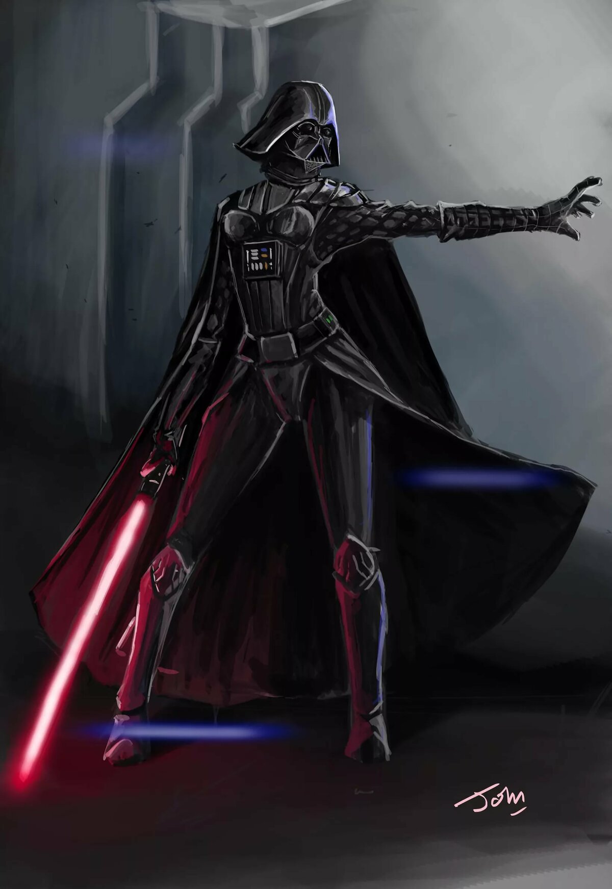 female Darth Vader Blank Meme Template