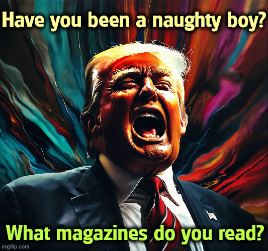 Naughty, naughty boy! | Have you been a naughty boy? What magazines do you read? | image tagged in trump,magazines,naughty,stormy daniels,courtroom,trial | made w/ Imgflip meme maker