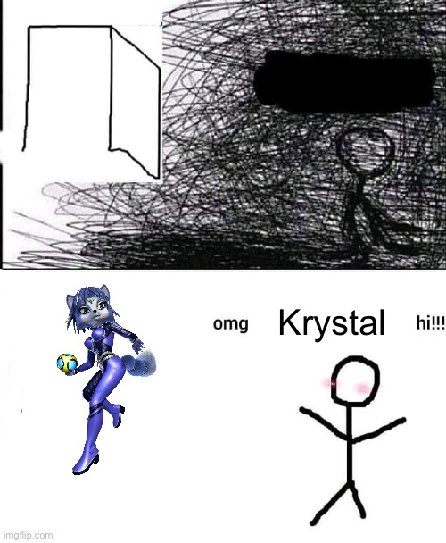 OMG hi | Krystal | image tagged in omg hi | made w/ Imgflip meme maker