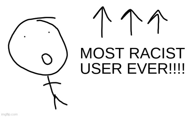 RACIST!!!!!!!!!!!!!!!!!!!!!!!!!!!!!!!!!!!!!!!! | image tagged in racist | made w/ Imgflip meme maker