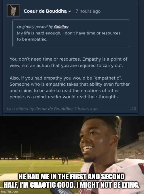 Image tagged in the refs had us in the first half and second i'm not gonna li