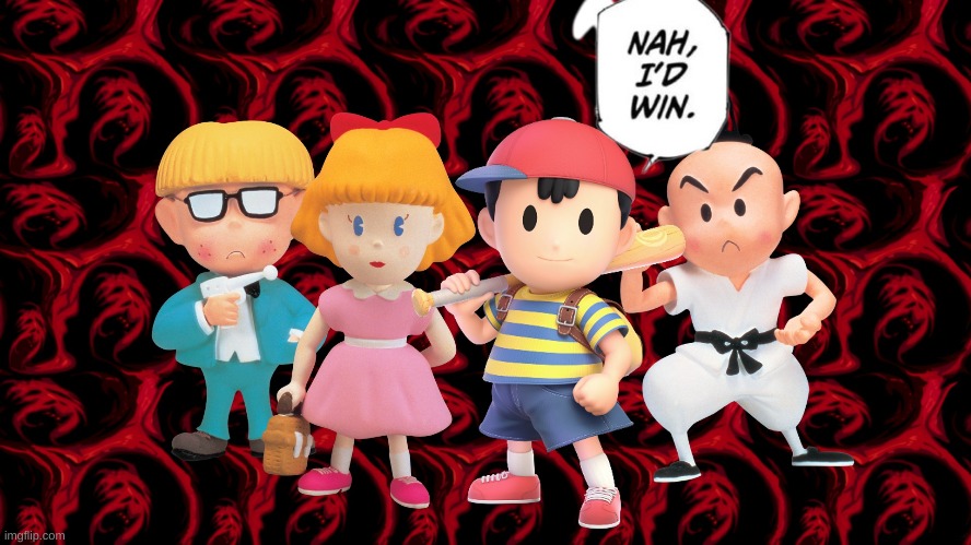 Nah, I'd Win but Earthbound | image tagged in earthbound,nintendo,jujutsu kaisen | made w/ Imgflip meme maker