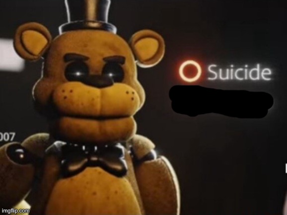 I just got called a loser | image tagged in golden freddy suicide or give up | made w/ Imgflip meme maker
