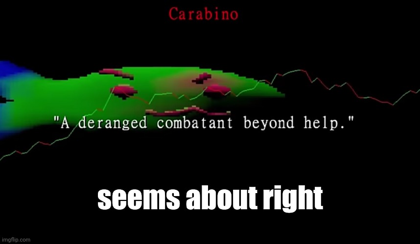 carabino | seems about right | image tagged in fish,combat | made w/ Imgflip meme maker