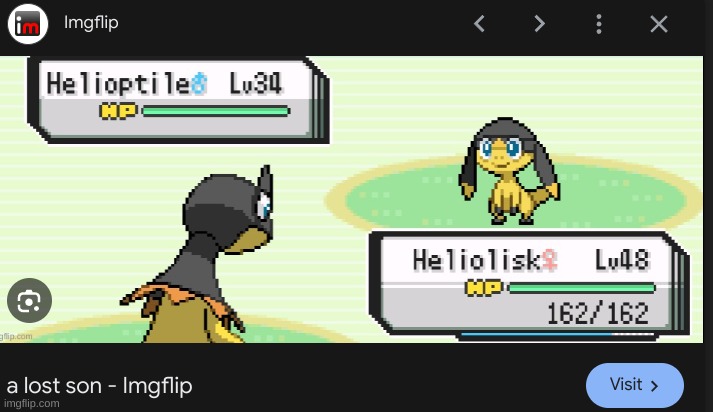 i made it on google images when you search up "helioptile sprite" | made w/ Imgflip meme maker