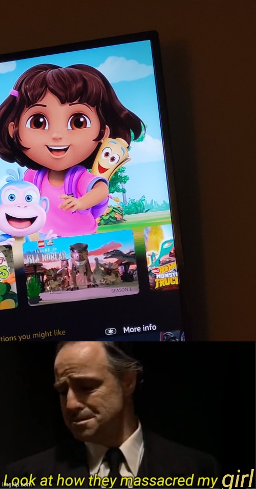 girl | image tagged in look at how they massacred my boy | made w/ Imgflip meme maker