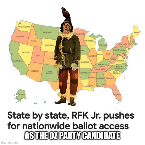 Land of Confusion | AS THE OZ PARTY CANDIDATE | image tagged in rfk jr,oz,kook | made w/ Imgflip meme maker