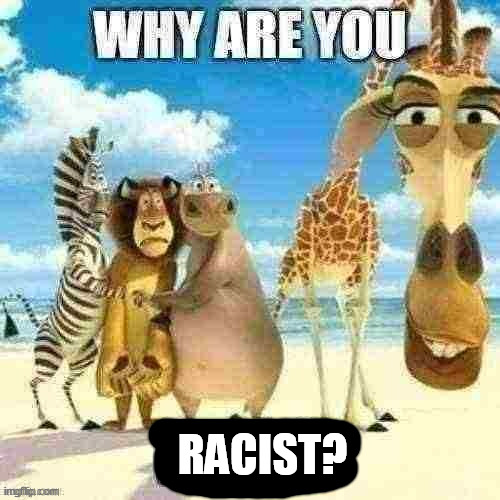 why are you black? | RACIST? | image tagged in why are you black | made w/ Imgflip meme maker