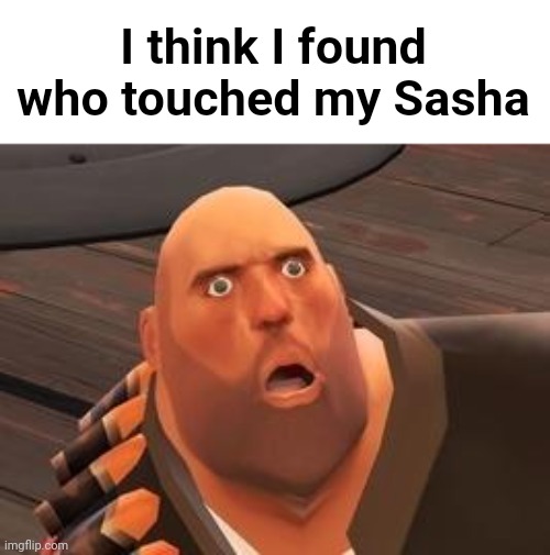 Hoovi | I think I found who touched my Sasha | image tagged in tf2 heavy | made w/ Imgflip meme maker