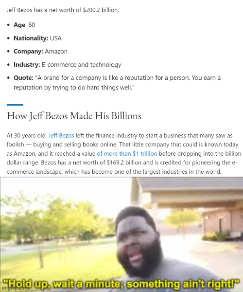 Look at the two times it says net worth. real article btw | image tagged in something aint right | made w/ Imgflip meme maker
