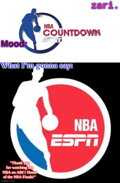 zari.'s NBA on ESPN temp Blank Meme Template