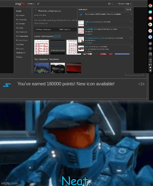 huh neat | image tagged in rvb neat,huh | made w/ Imgflip meme maker