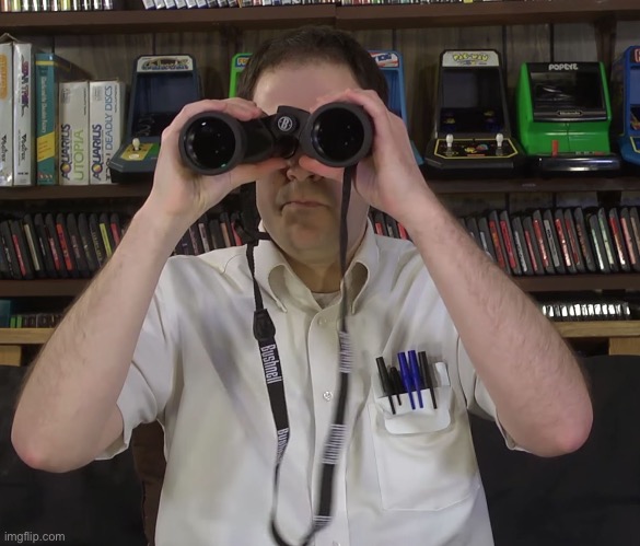 AVGN - Magnified vision | image tagged in avgn - magnified vision | made w/ Imgflip meme maker
