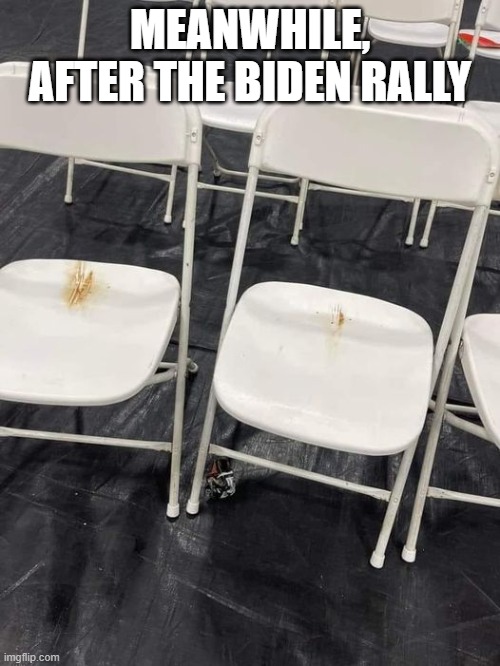 birds of a feather and all.. | MEANWHILE, AFTER THE BIDEN RALLY | image tagged in stupid liberals,funny meme,political humor,truth,politics lol | made w/ Imgflip meme maker