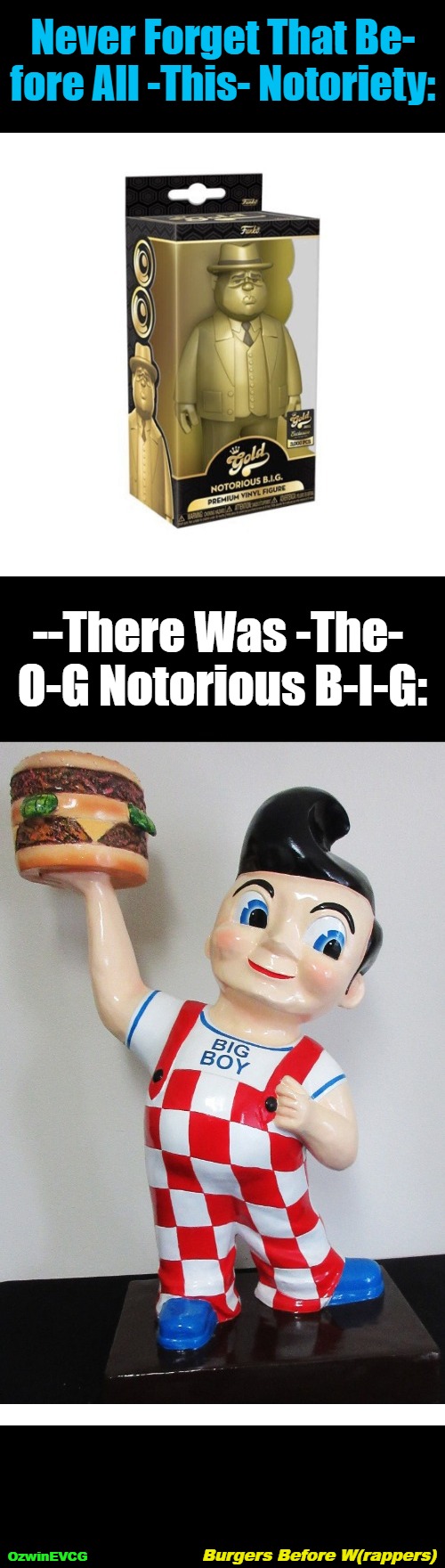 Burgers Before W(rappers) | Never Forget That Be-

fore All -This- Notoriety:; --There Was -The- 

O-G Notorious B-I-G:; Burgers Before W(rappers); OzwinEVCG | image tagged in real talk,history lesson,wrappers,burgers,rappers,memes | made w/ Imgflip meme maker