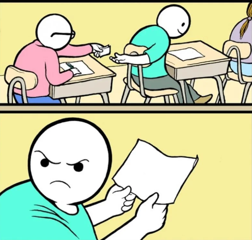 Students passing notes Blank Meme Template
