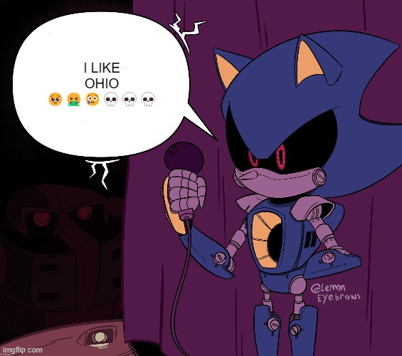 Metal Sonic Says That He Likes Ohio | I LIKE OHIO 🥹🤮😢💀💀💀 | image tagged in metal sonic says shit | made w/ Imgflip meme maker