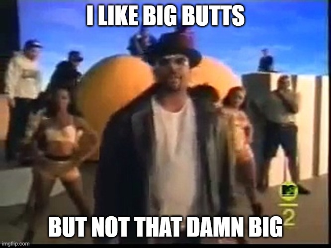 I like big but and I cannot lie | I LIKE BIG BUTTS BUT NOT THAT DAMN BIG | image tagged in i like big but and i cannot lie | made w/ Imgflip meme maker