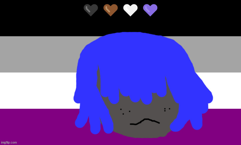 Asexual Flag | 🖤🤎🤍💜 | made w/ Imgflip meme maker