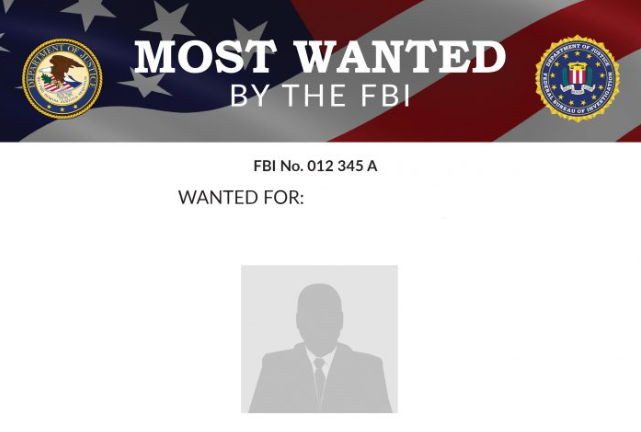 High Quality FBI Most Wanted Blank Meme Template