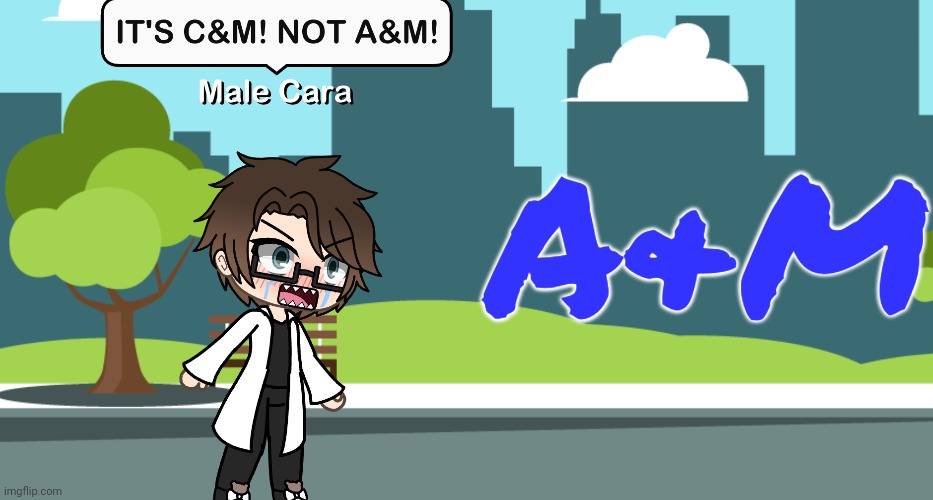 Male Cara hates it when his letter initial is w/a letter other than C. He just rages! The A-Girl's identity is likely unknown. | A&M | image tagged in pop up school 2,pus2,male cara,initials | made w/ Imgflip meme maker