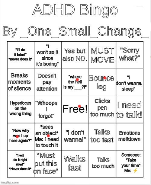 not as silly as i thought | image tagged in adhd bingo | made w/ Imgflip meme maker
