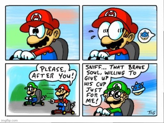 So true I bet we all do this | image tagged in mario kart | made w/ Imgflip meme maker