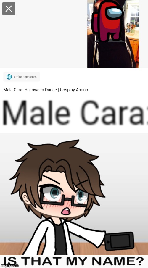 Male Cara stumbled across a person who had the same name as him. | image tagged in pop up school 2,pus2,male cara,name | made w/ Imgflip meme maker