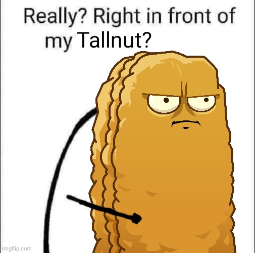 A Tallnut meme | Tallnut? | image tagged in plants vs zombies,fun | made w/ Imgflip meme maker