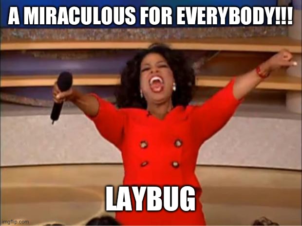 Oprah You Get A | A MIRACULOUS FOR EVERYBODY!!! LAYBUG | image tagged in memes,oprah you get a | made w/ Imgflip meme maker