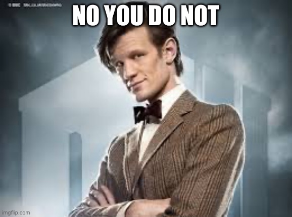 11th Doctor | NO YOU DO NOT | image tagged in 11th doctor | made w/ Imgflip meme maker