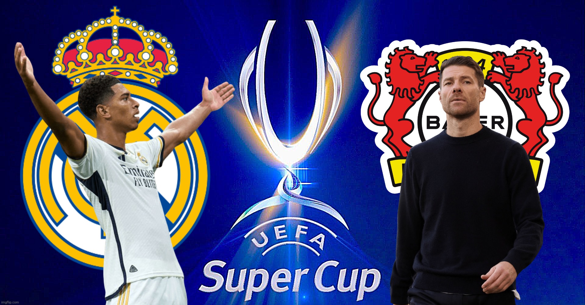 MY PREDICTION: REAL MADRID CF v Bayer 04 Leverkusen in UEFA Super Cup 2024 in Warszawa | image tagged in real madrid,leverkusen,futbol,super cup,soccer,football | made w/ Imgflip meme maker