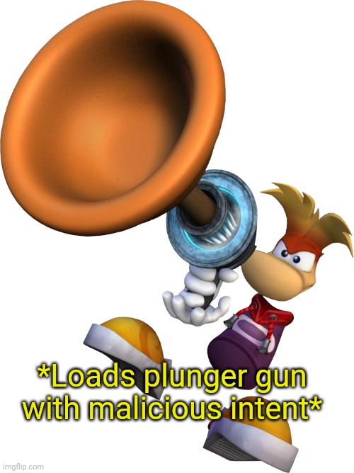High Quality Loads plunger gun with malicious intent Blank Meme Template