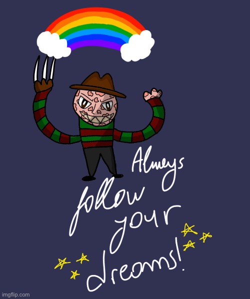 image tagged in freddy krueger,drawing | made w/ Imgflip meme maker