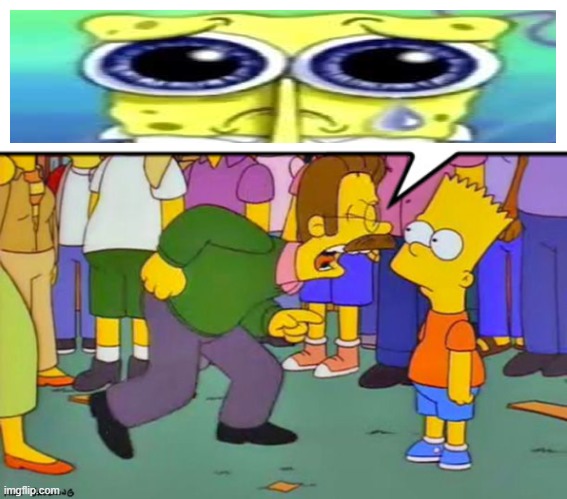 Flanders yelling at bart | image tagged in flanders yelling at bart | made w/ Imgflip meme maker