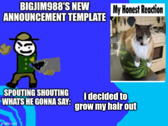 im gonna be shaggy | i decided to grow my hair out | image tagged in slimjim new temp | made w/ Imgflip meme maker