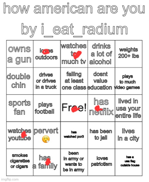 I'm never good at these ones | image tagged in bingo,merica | made w/ Imgflip meme maker