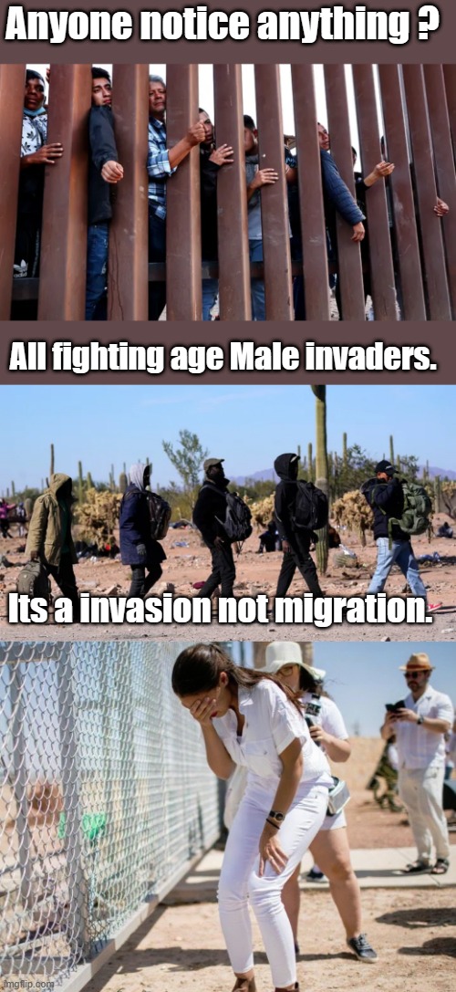 Anyone notice anything ? All fighting age Male invaders. Its a invasion not migration. | made w/ Imgflip meme maker