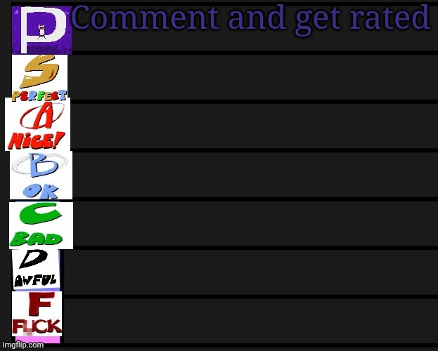 pizza tower tier list V1 | Comment and get rated | image tagged in pizza tower tier list v1 | made w/ Imgflip meme maker